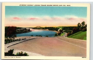 Postkarte der Bourne Brücke und Cape Cod Kanal - Bild 1 von 2