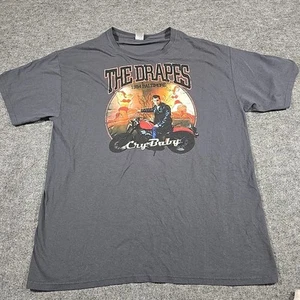 Camiseta The DRAPES Cry-Baby Johnny Depp Adulto Talla Grande Gris Manga Corta - Imagen 1 de 10