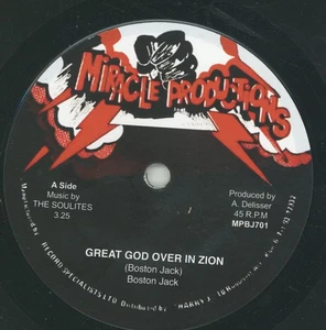 " GREAT GOD OVER IN ZION." boston jack. MIRACLE PRODUCTIONS 7in. - Picture 1 of 2
