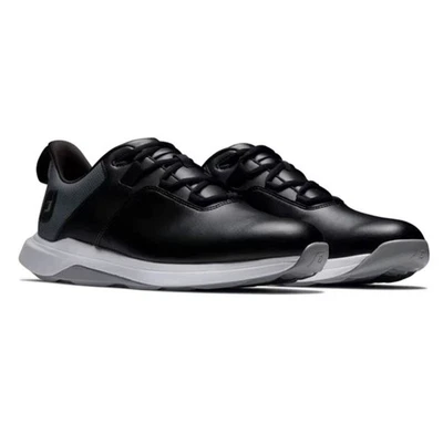 New FootJoy Men's ProLite Golf Shoes 56922 Black / Grey Waterproof - Pick Size - Image 1 of 4