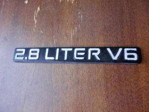 1985 Chevy Blazer S10 - 2.8 Liter V6 Emblem **Previous owner did poor touch-up** - Picture 1 of 5