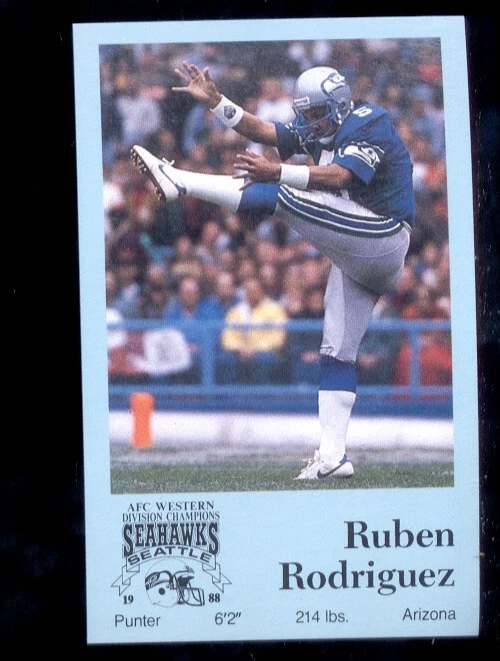 1989 Police RUBEN RODRIGUEZ Seattle Seahawks Card - Image 1 of 1