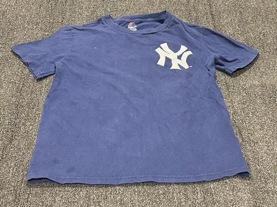 Camiseta New York Yankees Blue Hanes Aaron Judge #99 Juvenil Mediana 10/12 Foto 1 de 4
