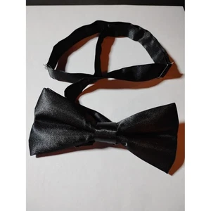 Black Bow Tie Formal Adjustable Neck Wear Party Event Tuxedo Suit - Picture 1 of 5