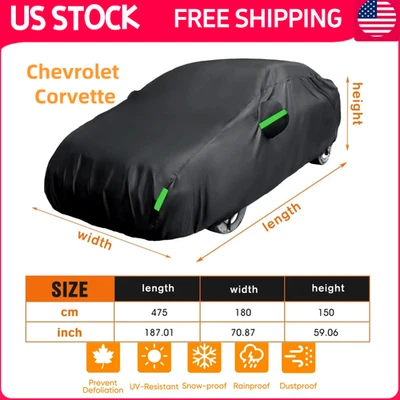Cubierta de auto para Chevrolet Corvette interior exterior almacenamiento polvo sol UV Swruysefztzi Foto 1 de 4