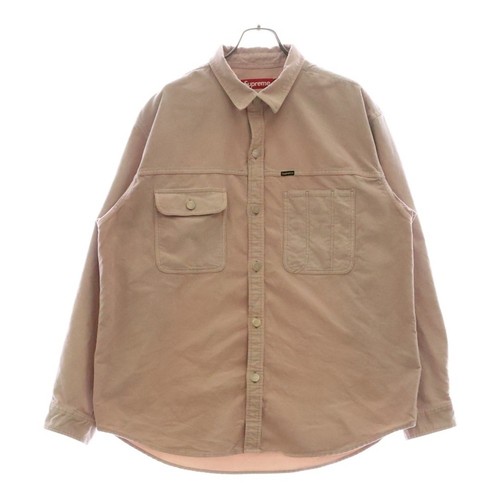 SUPREME 25SS Camicia Velluto a coste Lavato Manica Lunga Giacca da Lavoro Rosa Usata ae0d40cfbfa