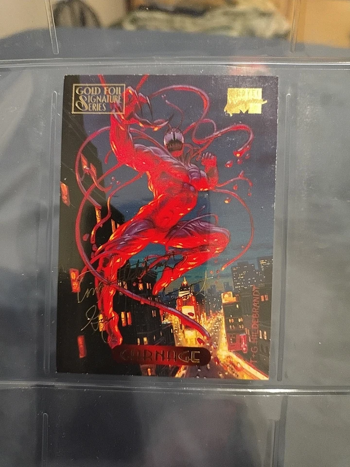 Raw 'MINT'Card *1994 MARVEL Masterpieces GOLD FOIL Signature CARNAGE #20 👌EXC! - Image 1 of 4