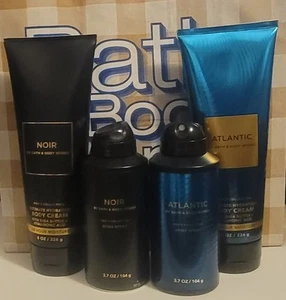 Bath & Body Works Men's Collection NOIR & ATLANTIC Body Cream & Body Spray - Picture 1 of 1