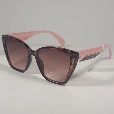 Gafas de sol Tahari ojo de gato dos tonos rosa y marrón tortuga degradado TH934 TSPK Foto 1 de 4