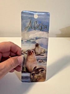 Bookmark 3D Lenticular Seals Alaska Souvenir - Picture 1 of 3