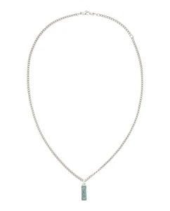 Gucci Damen Halskette Sterlingsilber Logo Plakette - Bild 1 von 2