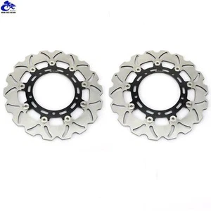 Wave Front Brake Rotors for Yamaha YZF R1 2007-2014 YZF R6 2005-2016 Floating - Picture 1 of 8