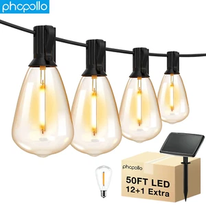 Guirnalda de luces solares para exteriores ST38 de 15 m, luces LED impermeables - Picture 1 of 13