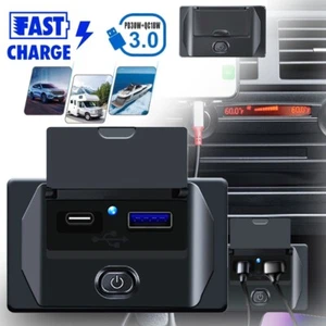 Auto 12V Gniazdo Podwójna ładowarka USB do gniazda Samochód Montaż Kamper Kamper - Zdjęcie 1 z 22