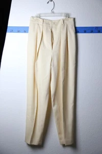 Calvin Klein Clasificaciones Mujer Beige Claro Pantalón 100% Lana Talla 8 - Imagen 1 de 3