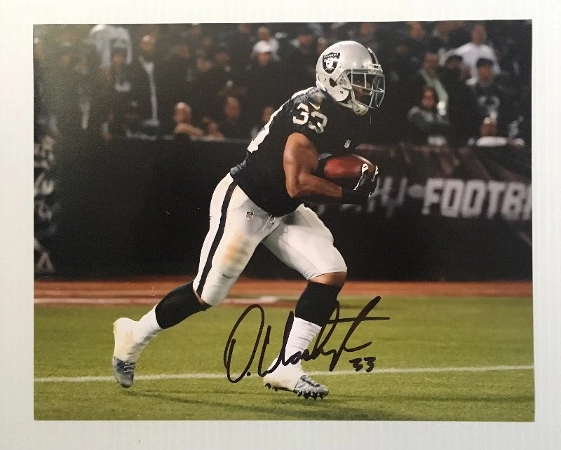Foto autografiada firmada por Deandre Washington 8x10 Oakland Raiders NOMBRE COMPLETO AUTO1 Foto 1 de 1