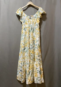 NWOT Rachel Zoe Women Flutter Sleeve Elastic Waist Midi Dress Size S Tangerine - Picture 1 of 14