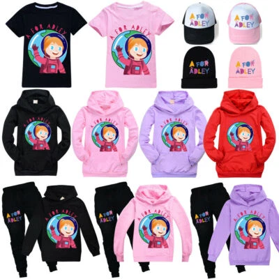 A FOR ADLEY Hoodie Hooded Sweatshirt T-Shirt Tracksuit Set Girls Baseball Cap - Image 1 of 4