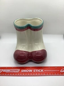Pfaltzgraff Juniper Stoneware Pair of Boots Planter - Pre-owned - Picture 1 of 7