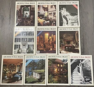 10 ARCHITECTURAL DIGEST 1988 1989 FASHION DESIGNER HOMES ISSUES - Picture 1 of 3