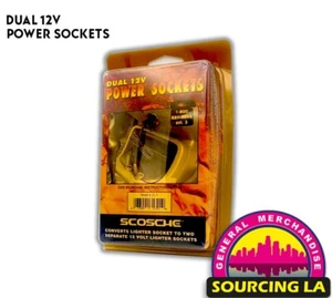 Scosche Dual 12V Power Socket Adapter – Car Cigarette Lighter Splitter - Picture 1 of 1