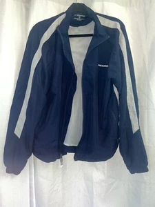 Brooks Jacket Mens L Large Blue Zipper Windbreaker Running Pockets Vented - Picture 1 of 3