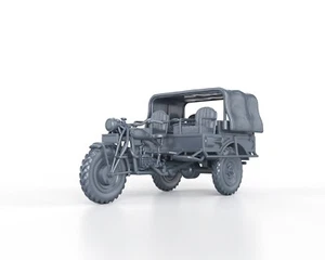 WWII BELGIAN - FN Tricar T3 (tarp) 3D Printed Model 1/48 1/56 1/72 1/87 - Foto 1 di 5