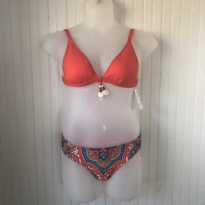 Traje de baño hipster naranja quemado Hobo para mujer LUCKY BRAND bikini 2 piezas talla grande Foto 1 de 4