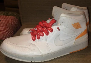 Pre-owned Nike Air Jordan 1 Retro '86 644490-115 White/Kumquat size 13 - Picture 1 of 5