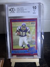 ADRIAN PETERSON 2008 Topps Super Bowl XLII Random #erd 1000 Beckett 10 Mint