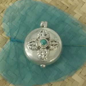 Sterling Silver Double Dorje Ghau - Picture 1 of 1