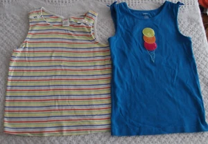 Gymboree 12 Girls Tank Top LOT striped ice cream fall spring summer - Picture 1 of 2