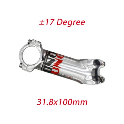 UNO mtb Stem 17degree Silver Road Bike Stem 31.8 70-130mm Bicycle Accessories - Image 1 of 4