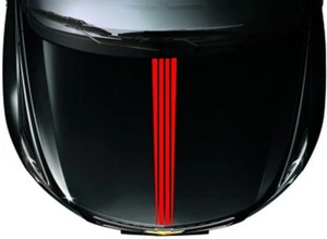 Car Stickers Rally Stripes 6''x55'' Red Vinyl Hood Bonnet Front Decal CG369 - Bild 1 von 4
