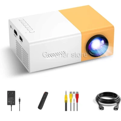 Mini Smart Projector Portable Home Theater 3D LED for 4k 1080P Movie Via HD Port - Image 1 of 4