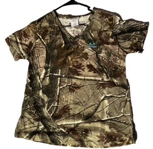 NUEVO CON ETIQUETAS Damas Realtree Real Tree AP Camp Camiseta Manga Corta Grande - Imagen 1 de 5
