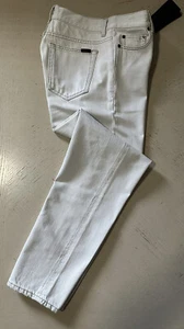 NWT $850 Saint Laurent Men’s Jeans Carrot Pants Gray Off White 30 US Italy - Picture 1 of 14