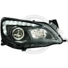 LHD Projector LED DRL Headlights Pair Clear Black H7 H1 For Vauxhall Astra J