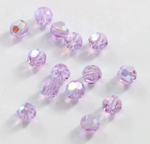 Genuine SWAROVSKI #5000 4mm ROUND CRYSTAL BEAD ~Many Color ~ AB / 2X / Coating - Picture 1 of 42