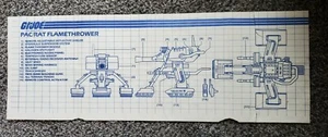 GI Joe PAC RAT lanciafiamme BLUEPRINTS istruzioni 1983 - Foto 1 di 2
