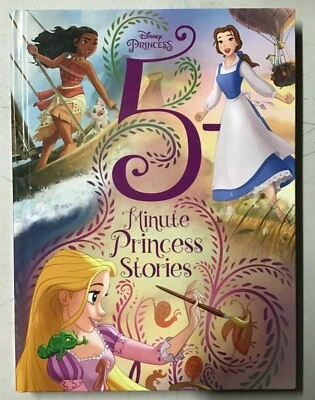 Disney Princess 5-Minute Princess Stories Hardcover Book - NEW - Imagem 1 de 2