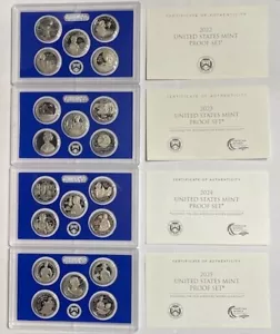 2022 - 2025 S American Women 20 Quarter CLAD Proof COMPLETE Set with COAs - Picture 1 of 6