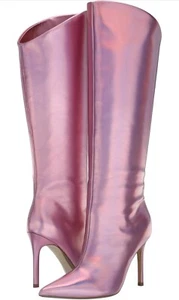 Steve Madden Sarina Boots Womens US Size 8. Pink Iridescent Pointed-Toe Stiletto - Picture 1 of 7
