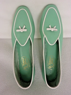 ZAPATOS BELGA MIDINETTE TRAVELETTE HECHOS A MANO TALLA 8.5N VERDE MENTA Foto 1 de 4