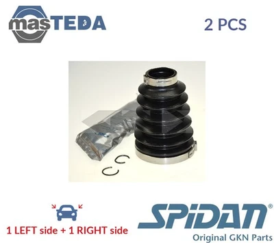 24561 CV JOINT BOOT KIT PAIR TRANSMISSION END FRONT LEFT SPIDAN 2PCS NEW - Image 1 of 4