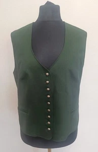 Vintage Alphorn Size 44 Vest Forest Green New Wool Blend Octoberfest Pre-owned - Picture 1 of 17