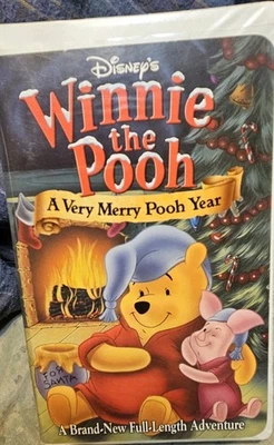 Winnie the Pooh-A Very Merry Pooh Year VHS Clamshell Estate Item As Is Good Cond - Image 1 of 3