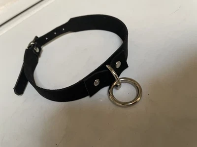 "Cuello de anillo tórico industrial de cuero con hebilla se adapta a cuello de 12""-16"" gótico punk BDSM" Foto 1 de 4