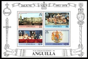 ANGUILLA 318a (SG324) - Königin Elisabeth II. Krönungsjubiläum S/S (pf54822+) - Bild 1 von 1