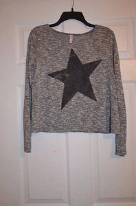 Xhilaration Girls XL 14 - 16 Star Metallic Stitching Sweater - Picture 1 of 4